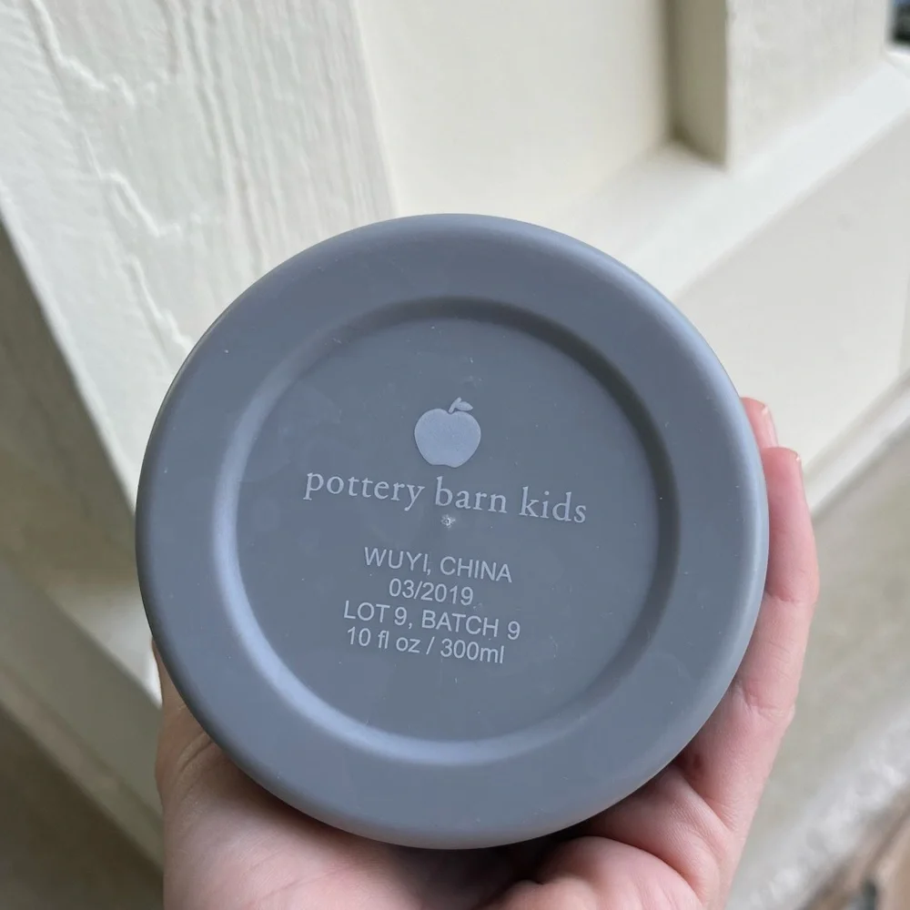 Pottery Barn Kids Mackenzie Blue/Gray Glow-in-the-Dark Dinos Hot Cold Container
